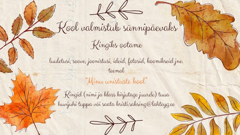 kooli sünnipäev plakat